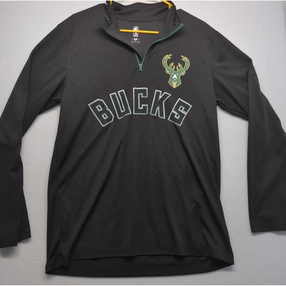 NBA Milwaukee Bucks Giannis Antetokounmpo 3/4 Zip #34 Men's Size M